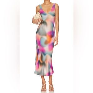 LNA V Slip Dress multicolored